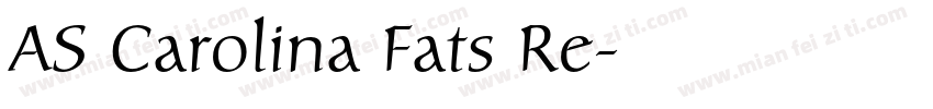 AS Carolina Fats Re字体转换